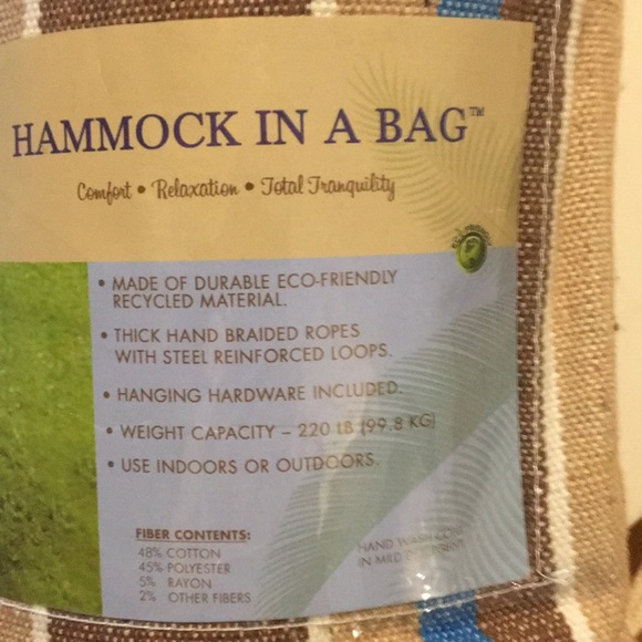 🏝 NWT Bliss Eco-Friendly Hammock in a Bag - Picture 11 of 16